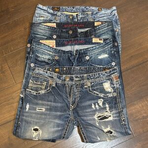 Men's Distressed Blue Jeans Bundle